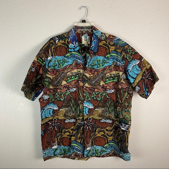 Kahala Hawaiian Islands Baja Cabo Vintage Shirt XL
